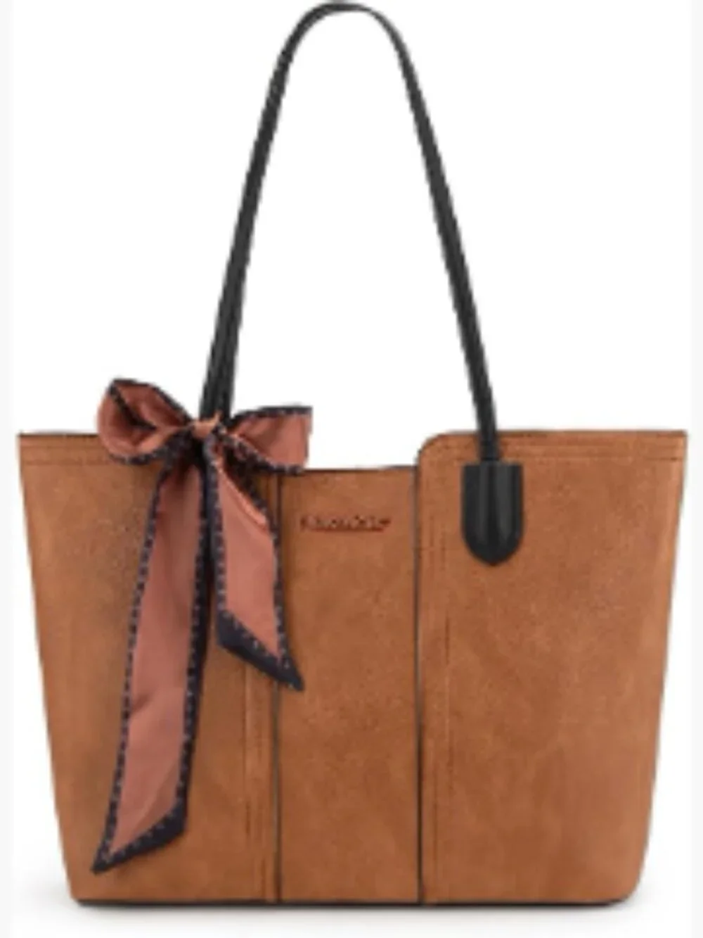 Vegan Leather Tote Bag Satchel Purse with Scarf Work Bag Women